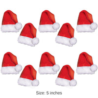 120 Pack Bulk Christmas Mini Santa Hat Cutouts