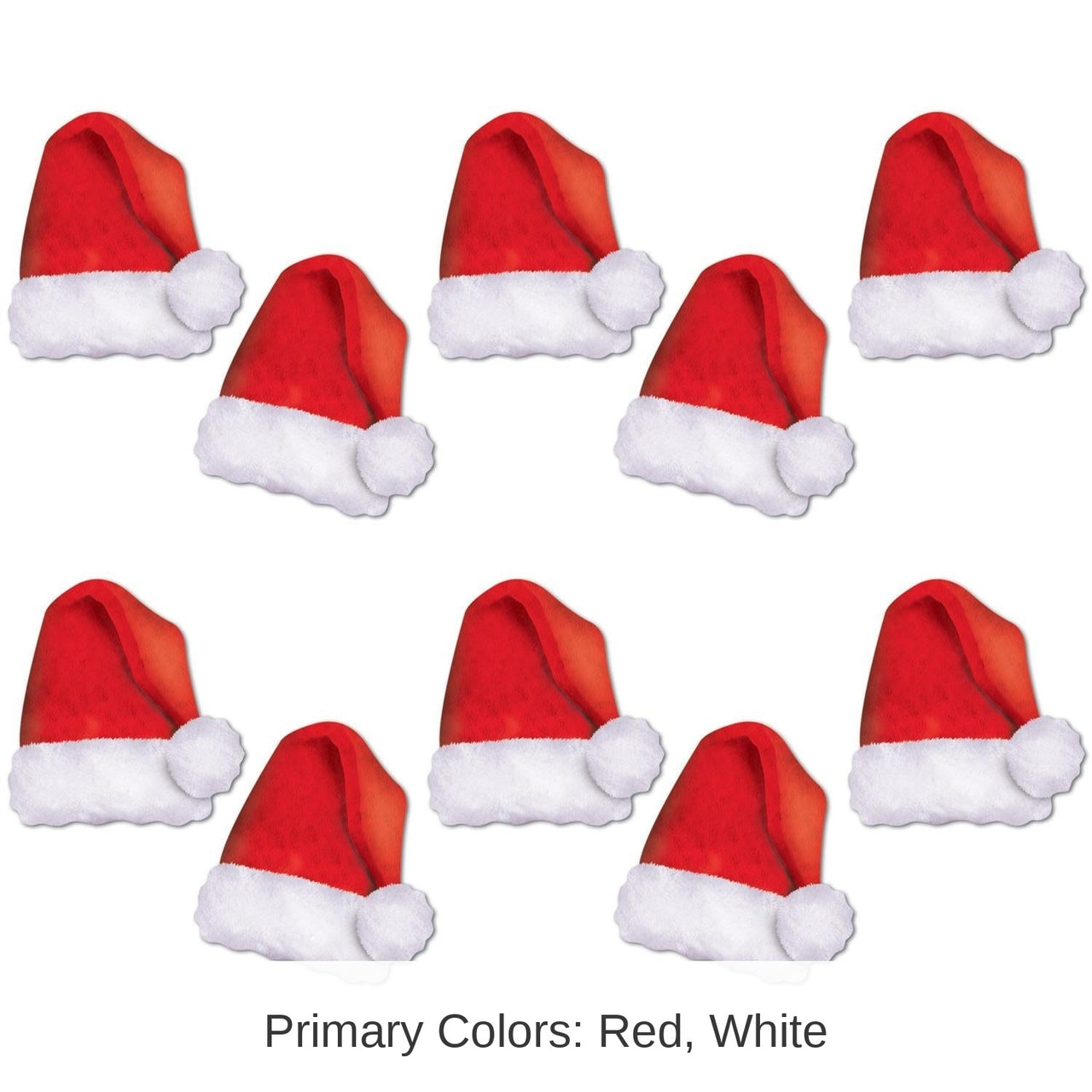 120 Pack Bulk Christmas Mini Santa Hat Cutouts