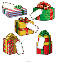 240 Pack Bulk Mini Christmas Gift Cutouts