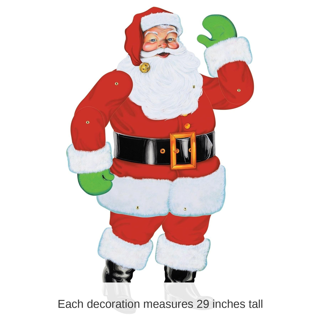 12 Pack Bulk 29 Inch Tall Jointed Santa Christmas Decoration