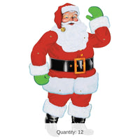 12 Pack Bulk 29 Inch Tall Jointed Santa Christmas Decoration