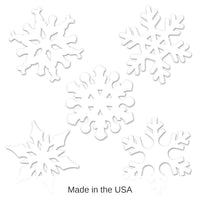 240 Pack Bulk Christmas Mini Snowflake Cutouts