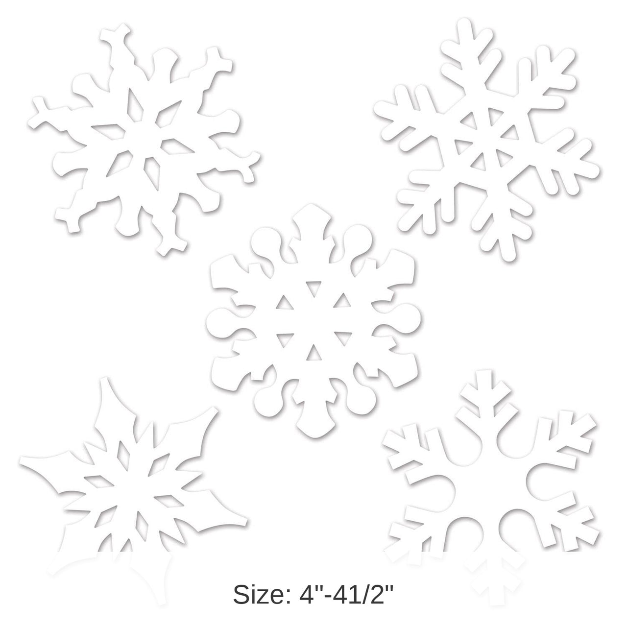 240 Pack Bulk Christmas Mini Snowflake Cutouts