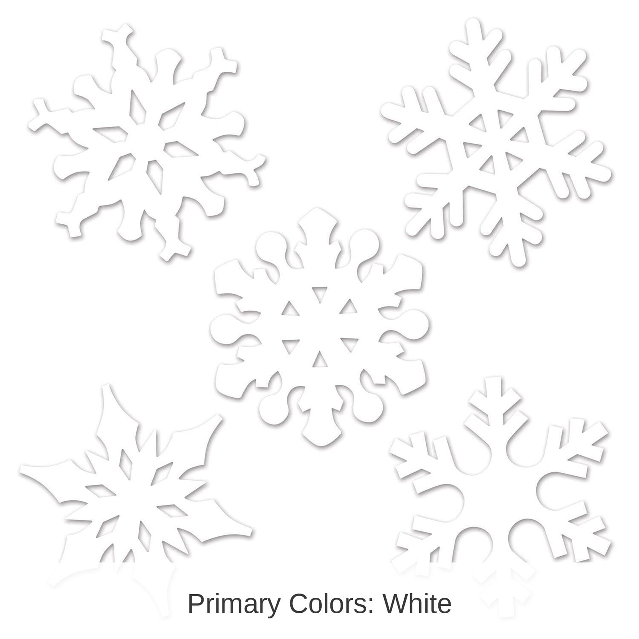 240 Pack Bulk Christmas Mini Snowflake Cutouts