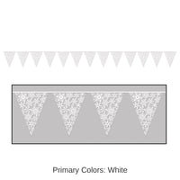 12 Pack Bulk Christmas Snowflake Pennant Banner