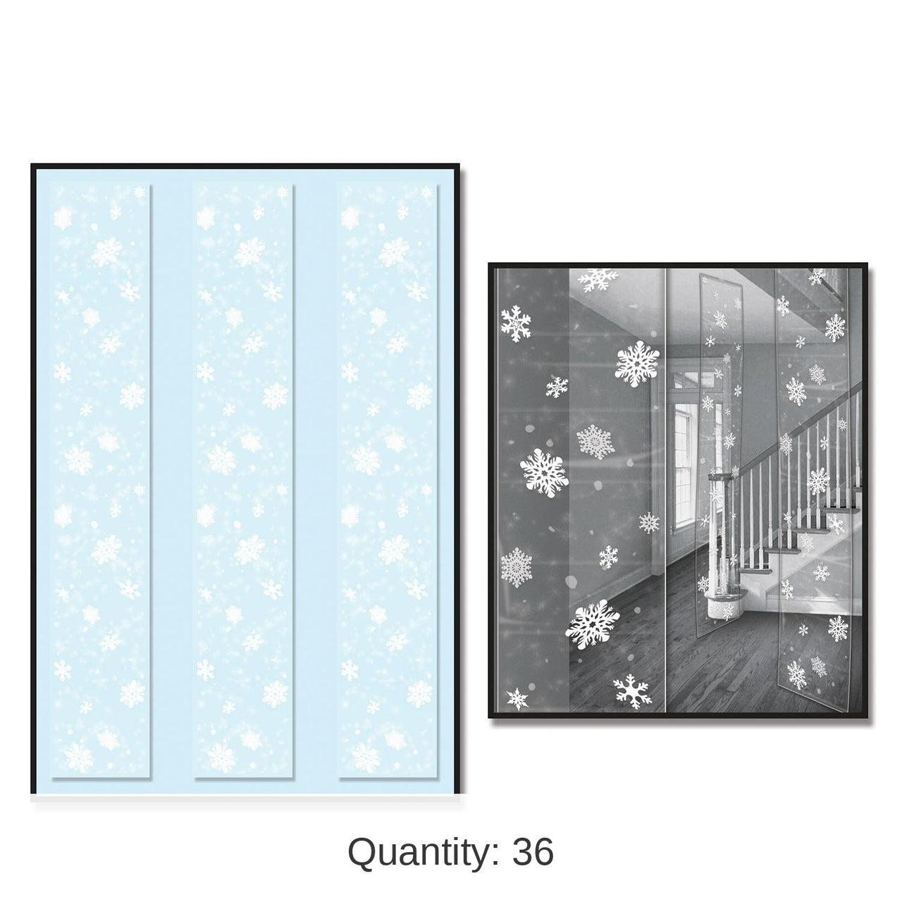 36 Pack Bulk Christmas Snowflake Party Panels