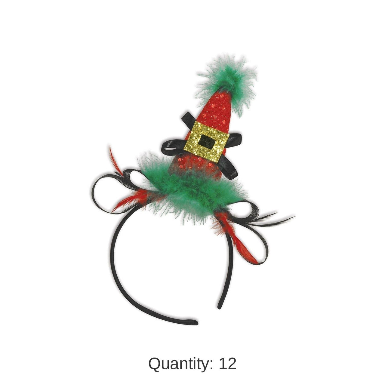 12 Pack Bulk Christmas Holiday Hat Headband