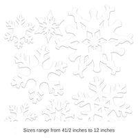84 Piece Bulk Plastic Die-Cut Snowflakes