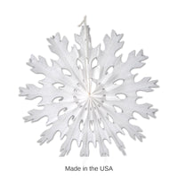 24 Piece Bulk Christmas White Tissue Snowflakes, Asst designs