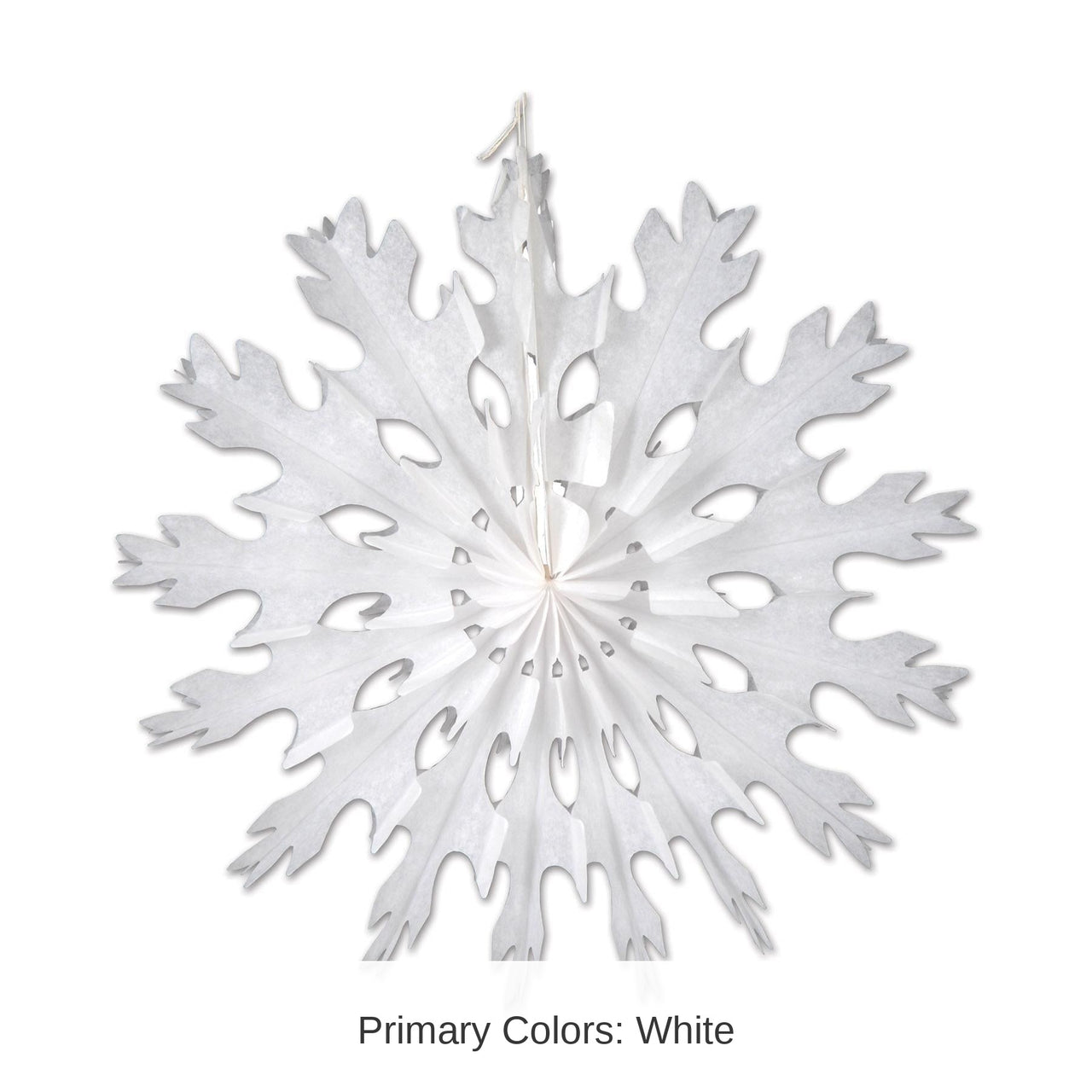 24 Piece Bulk Christmas White Tissue Snowflakes, Asst designs