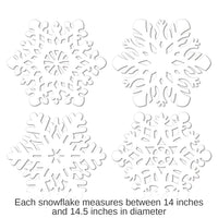 24 Pack Bulk Christmas Die-Cut Snowflakes Decoration