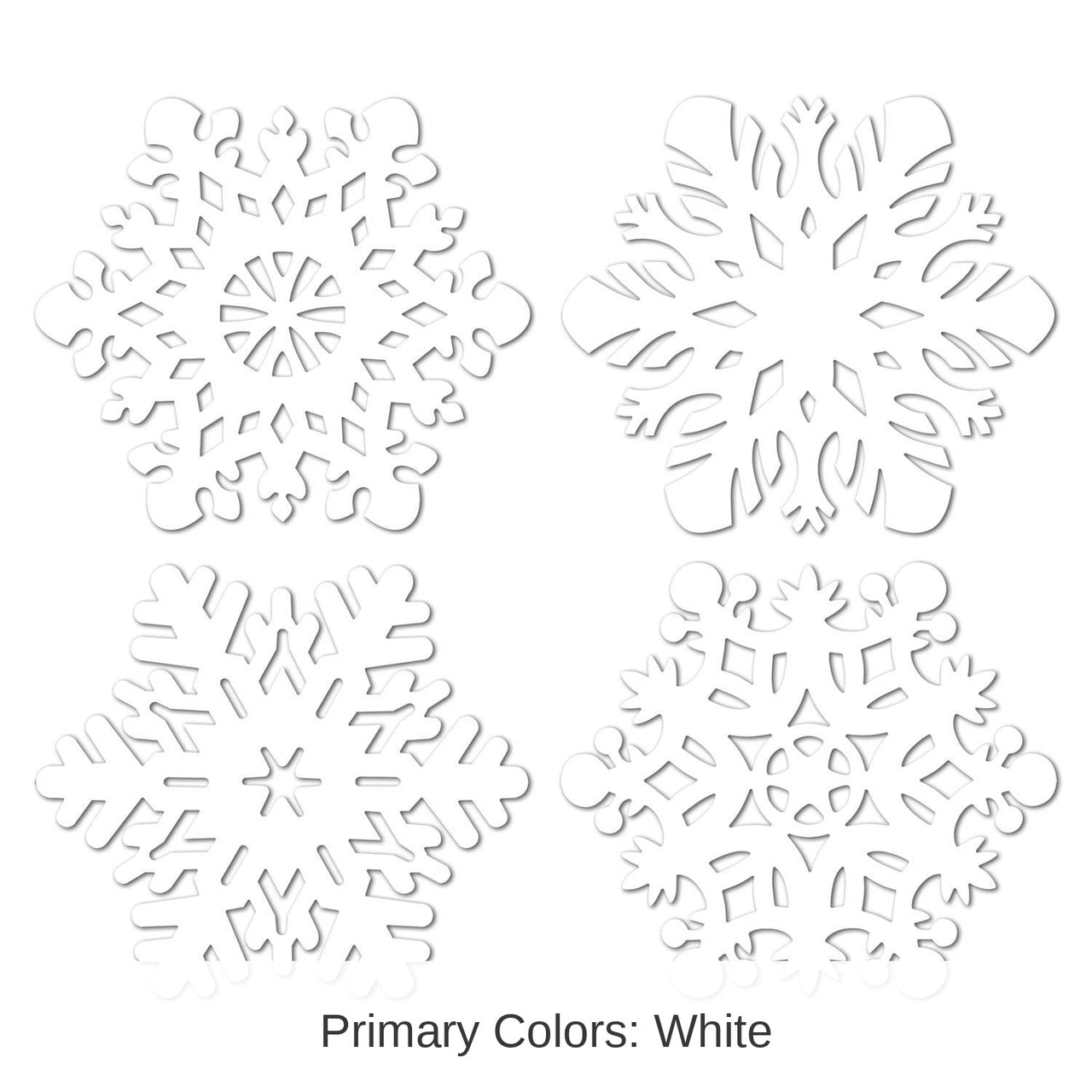 24 Pack Bulk Christmas Die-Cut Snowflakes Decoration