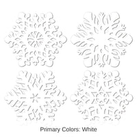 24 Pack Bulk Christmas Die-Cut Snowflakes Decoration