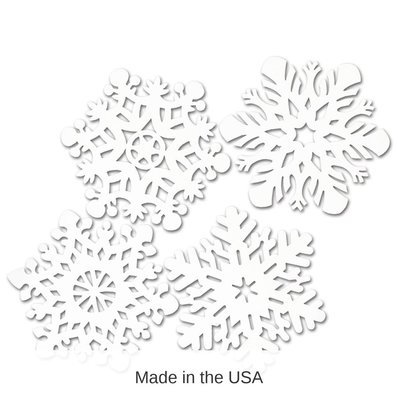 48 Pack Bulk Christmas Packaged Snowflake Cutouts