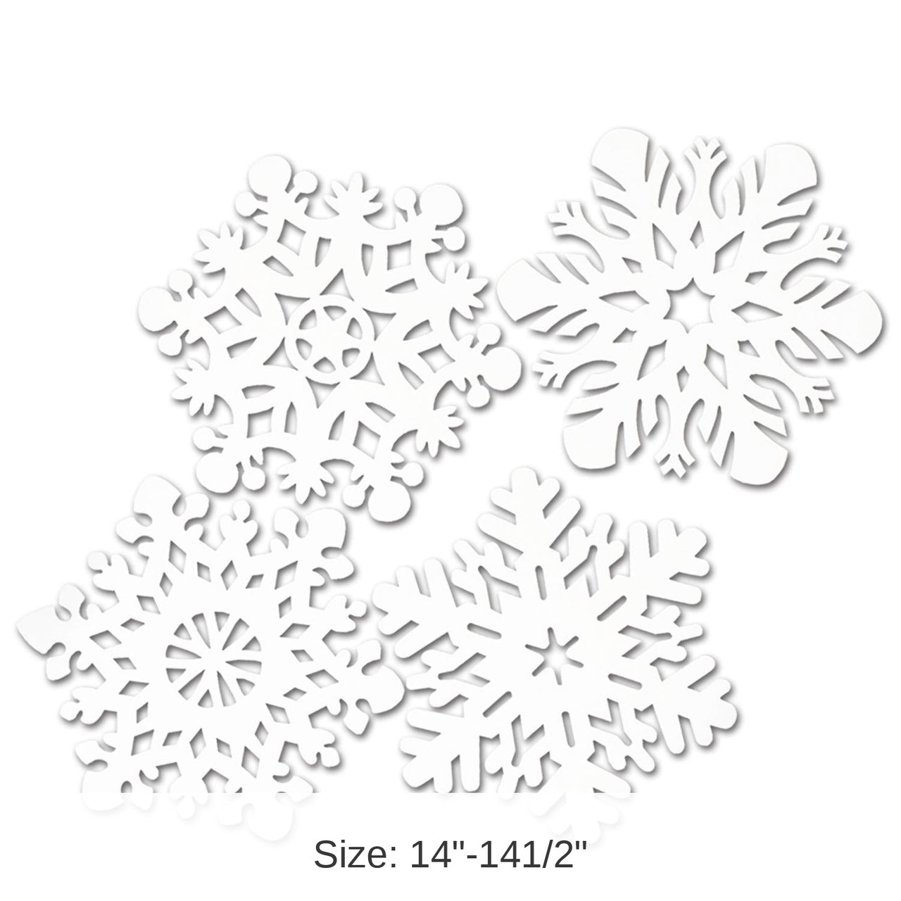 48 Pack Bulk Christmas Packaged Snowflake Cutouts