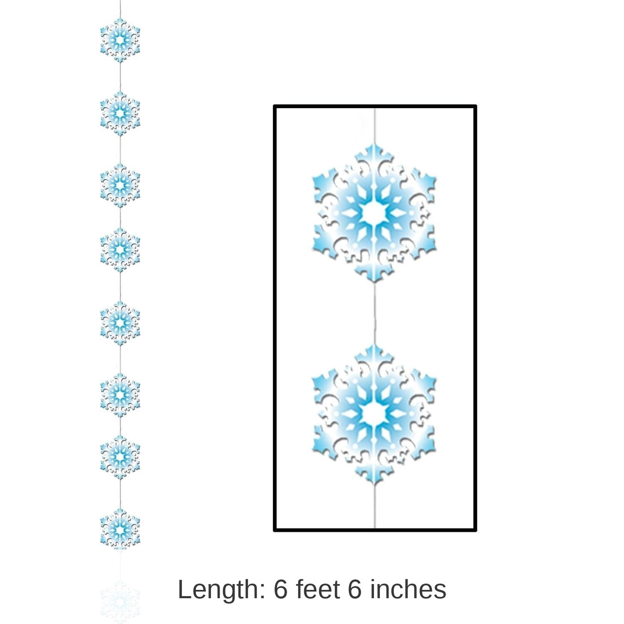 12 Pack Bulk Christmas Snowflake Stringer