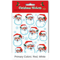 48 Pack Bulk Christmas Santa Face Stickers