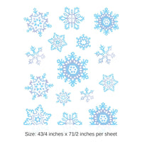12 Packs Bulk Christmas Snowflake Stickers 4/Pack