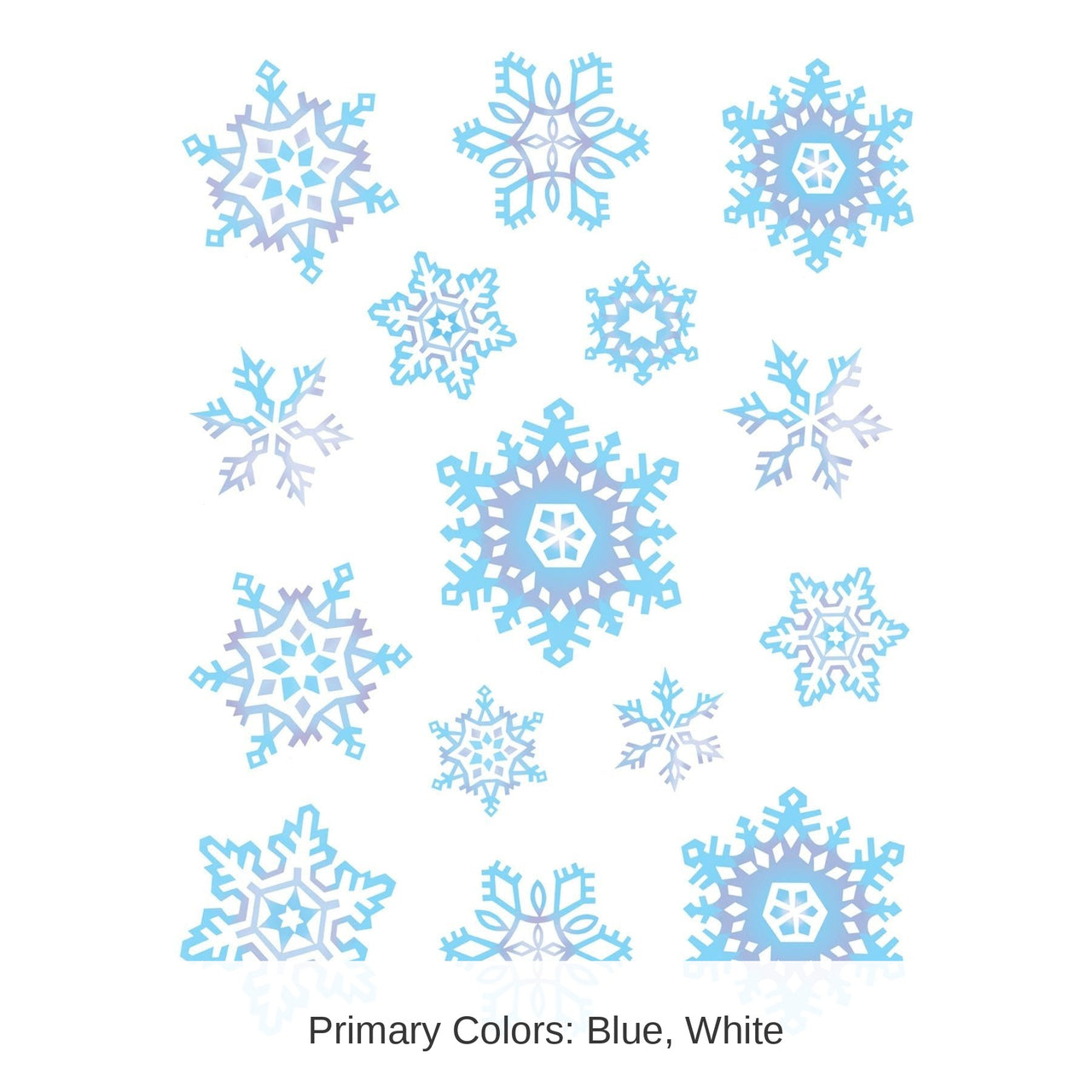 12 Packs Bulk Christmas Snowflake Stickers 4/Pack