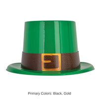 25 Pack Bulk St. Patrick's Day Plastic Leprechaun Top Hat