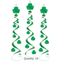 18 Piece Bulk St. Patrick's Day Shamrock Whirls