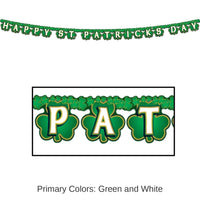 12 Pack Bulk Shamrock Happy St Patrick's Day Streamer
