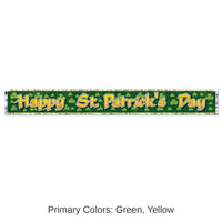 12 Pack Bulk Met Happy St Patrick's Day Fringe Banner