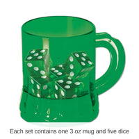 72 Pack Bulk St Pat's Mug Shot with Dice Game
