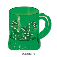 72 Pack Bulk St Pat's Mug Shot with Dice Game