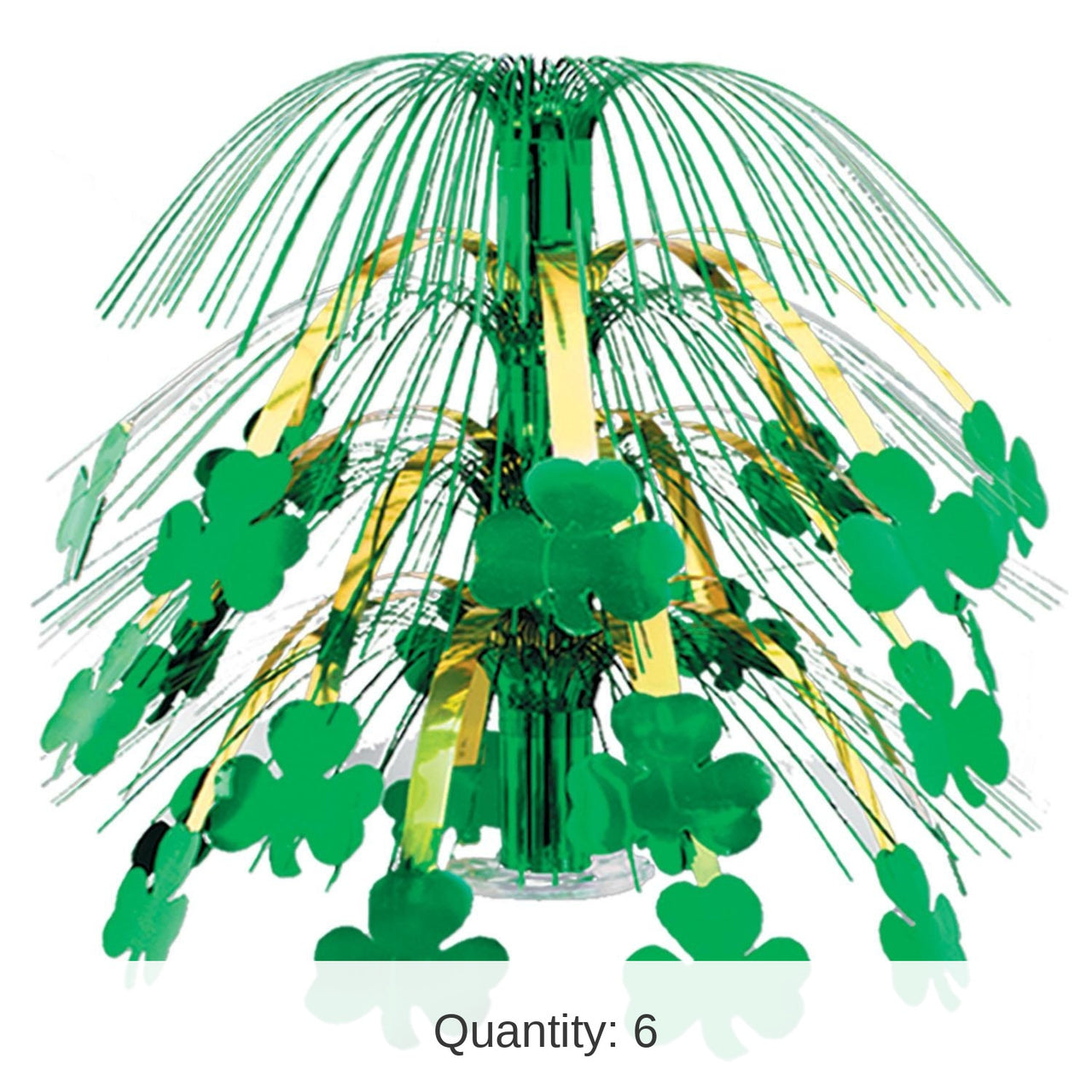 6 Pack Bulk St. Patrick's Day Shamrock Cascade Centerpiece