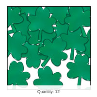 12 Pack Bulk St. Patrick's Day Confetti Shamrocks green (1 Oz per Pack)