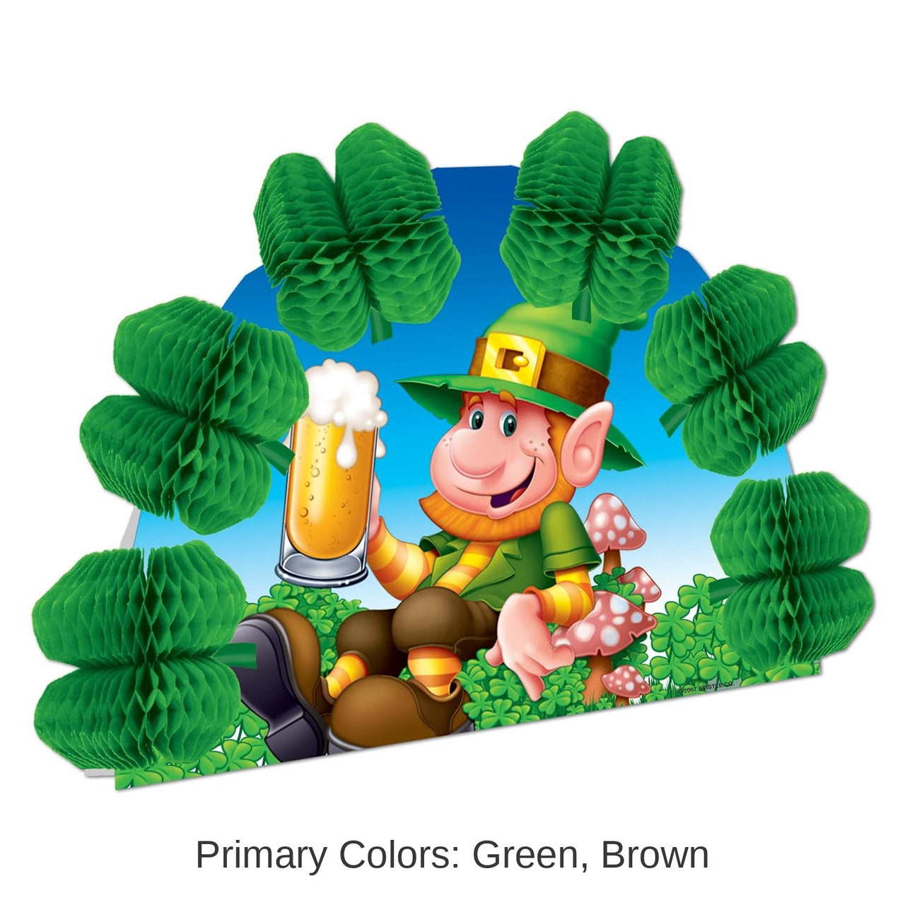 12 Pack Bulk St. Patrick's Day Leprechaun 2-Sided Centerpiece