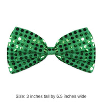 12 Pack Bulk St. Patrick's Day Green Glitz 'N Gleam Bow Tie