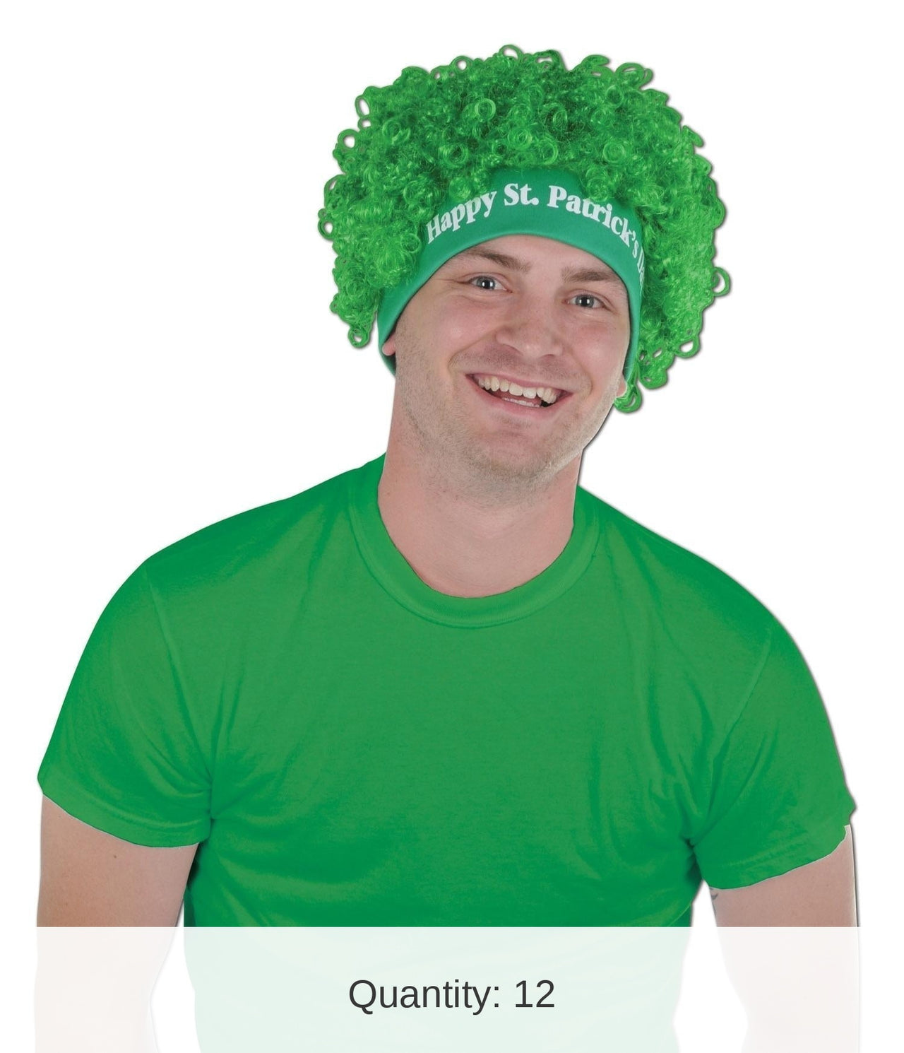 12 Pack Bulk Happy St Patrick's Day Wig