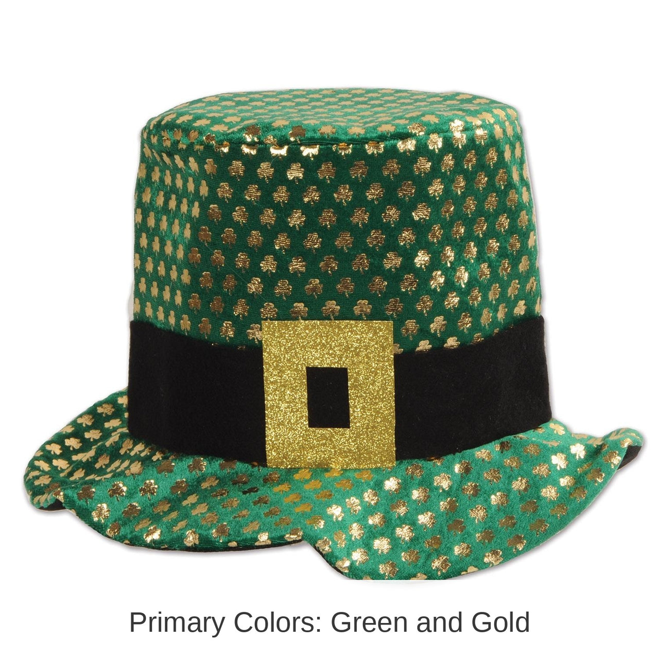6 Pack Bulk St. Patrick's Day Plush Gold Shamrock Hat
