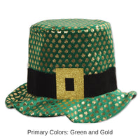 6 Pack Bulk St. Patrick's Day Plush Gold Shamrock Hat