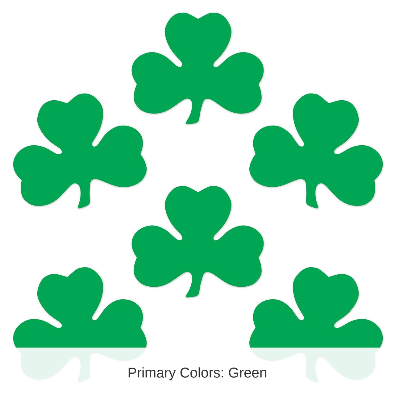 144 Pack Bulk St. Patrick's Day Packaged Printed Shamrock Cutouts