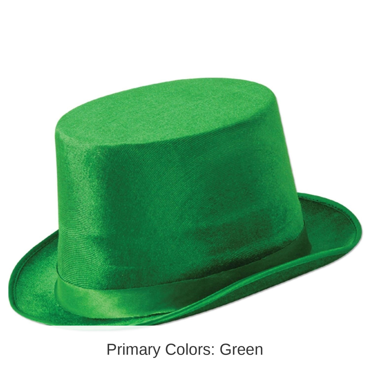 12 Pack Bulk St. Patrick's Day Green Vel-Felt Top Hat