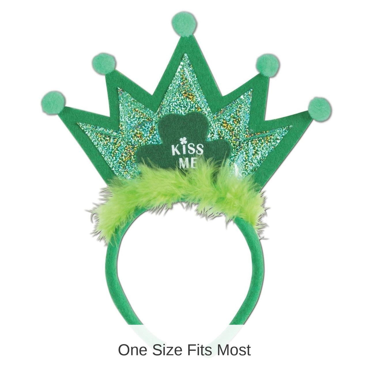 12 Pack Bulk St. Patrick's Day Shamrock Tiara Headband
