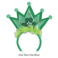 12 Pack Bulk St. Patrick's Day Shamrock Tiara Headband