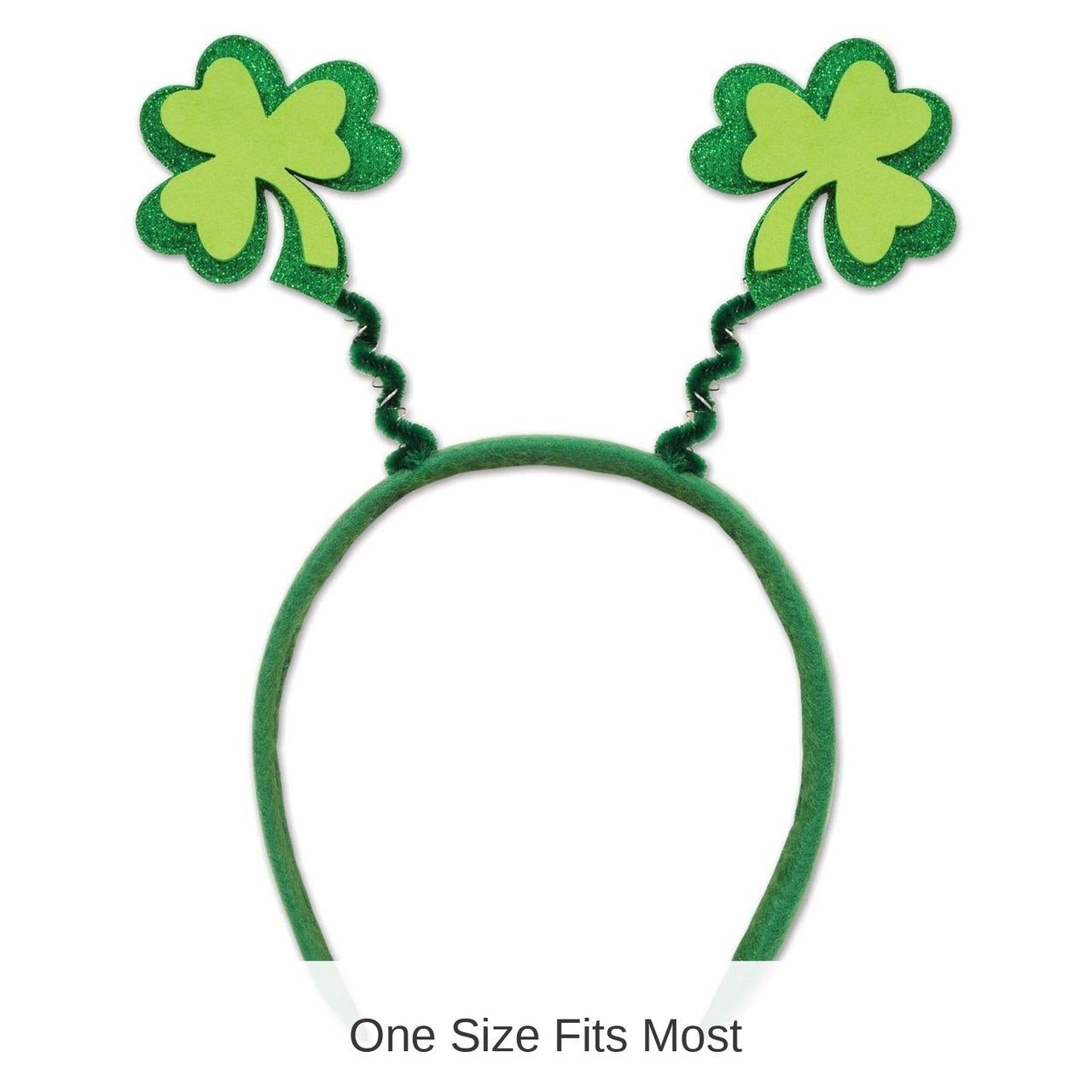 12 Pack Bulk St. Patrick's Day Glittered Shamrock Boppers