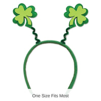 12 Pack Bulk St. Patrick's Day Glittered Shamrock Boppers