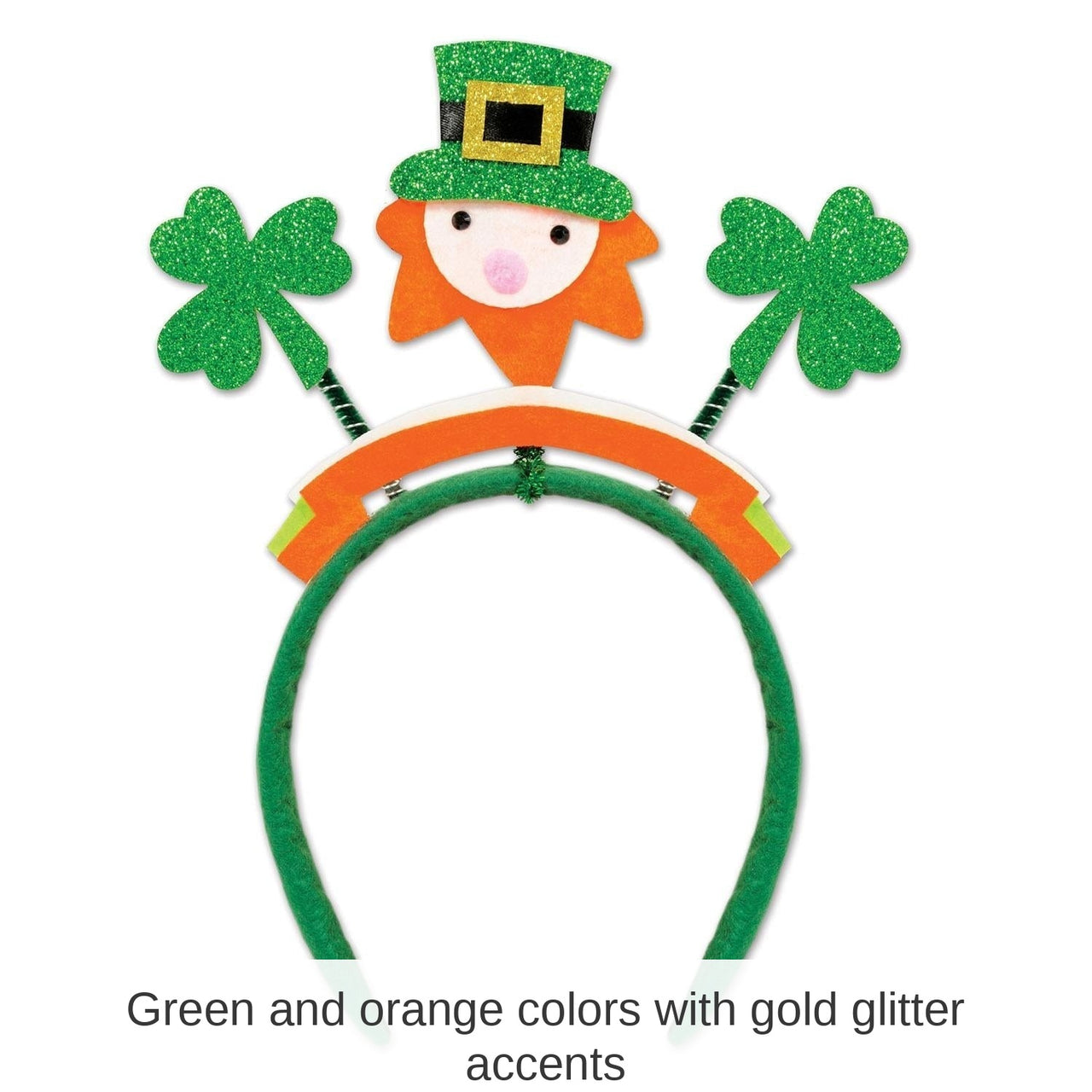 12 Pack Beistle St. Patrick's Day Glittered Shamrock Boppers w/ Leprechaun