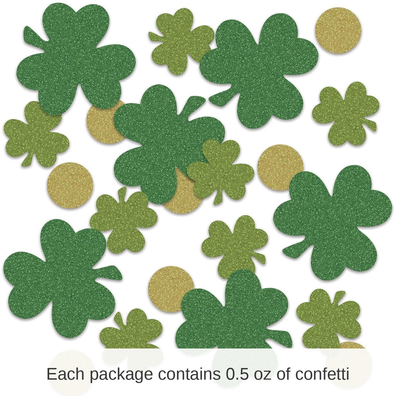 12 Pack Bulk St. Patrick's Day Shamrock/Coin Confetti (0.5 Oz/Pkg)