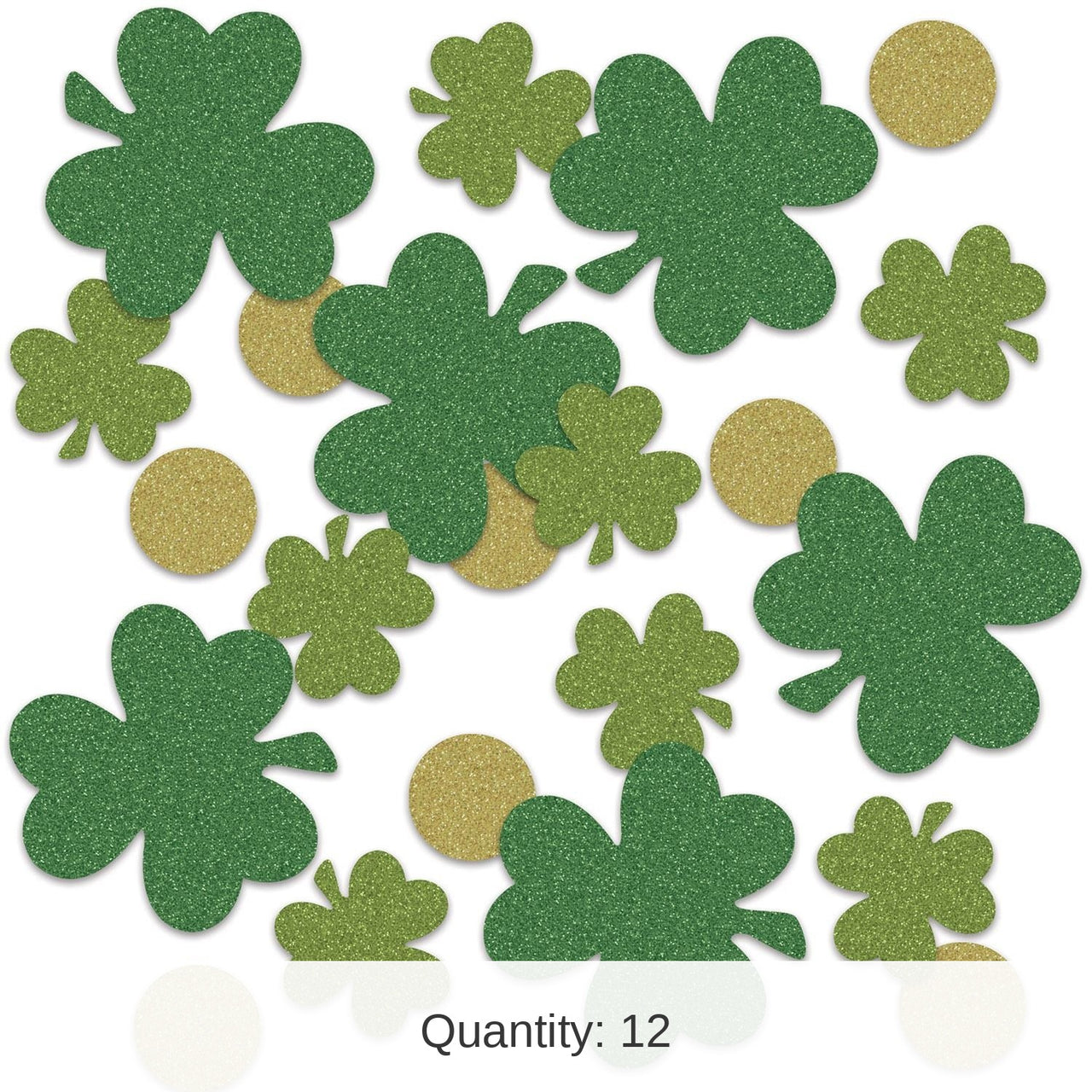 12 Pack Bulk St. Patrick's Day Shamrock/Coin Confetti (0.5 Oz/Pkg)