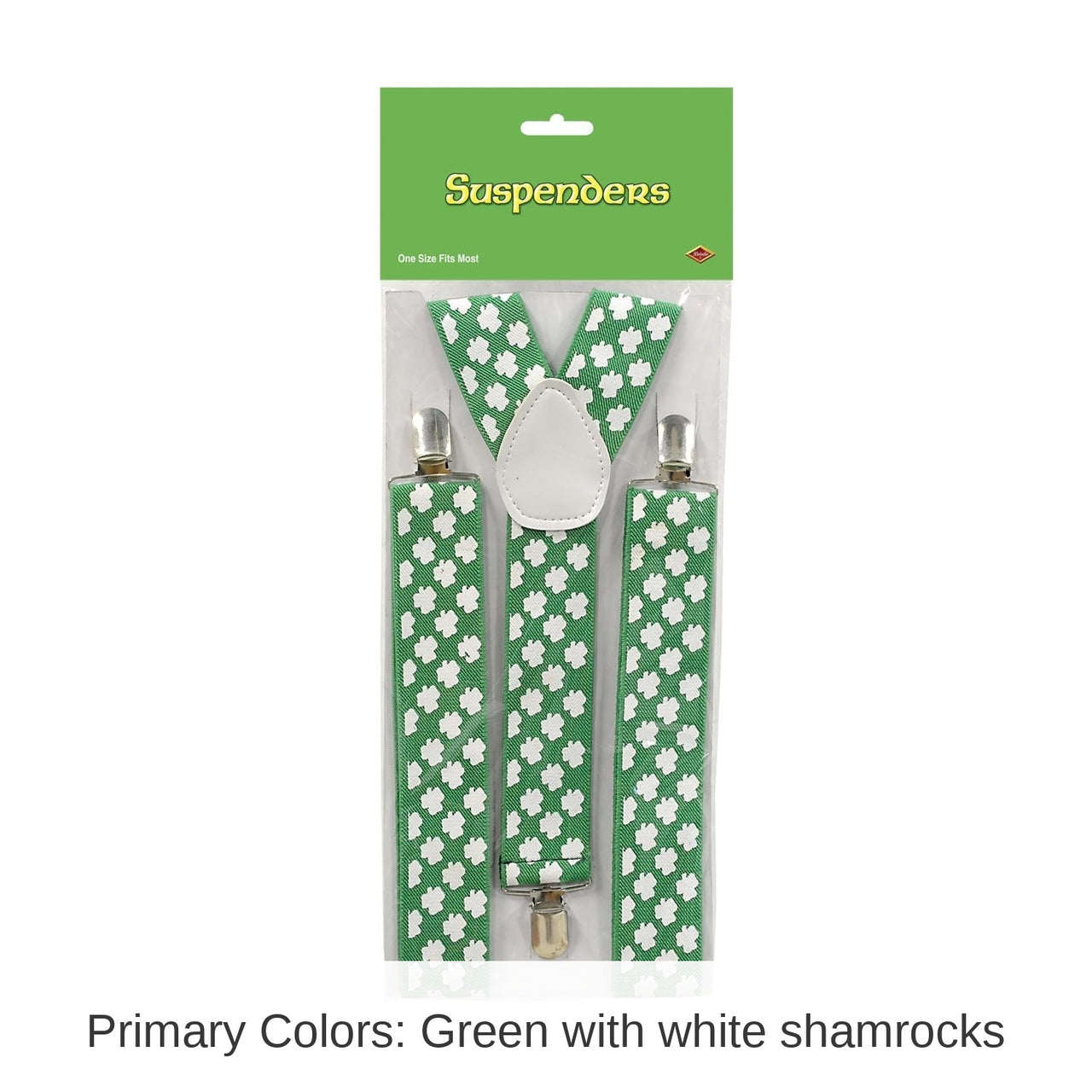 12 Pack Bulk St. Patrick's Day Shamrock Suspenders