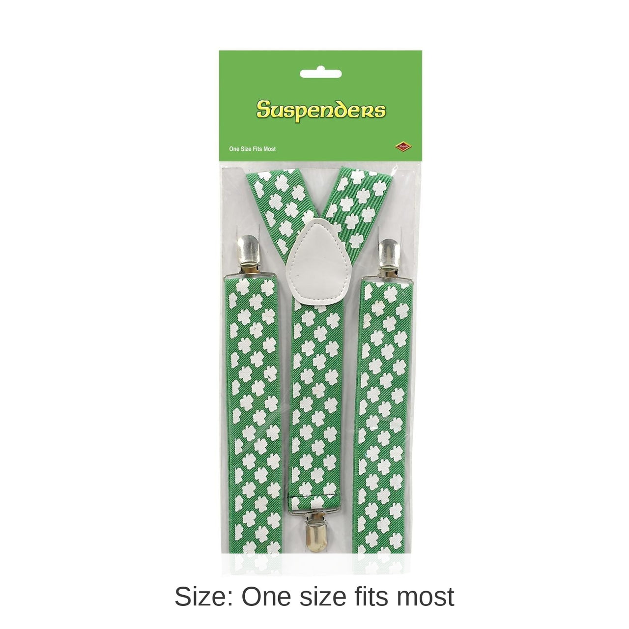 12 Pack Bulk St. Patrick's Day Shamrock Suspenders