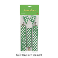 12 Pack Bulk St. Patrick's Day Shamrock Suspenders