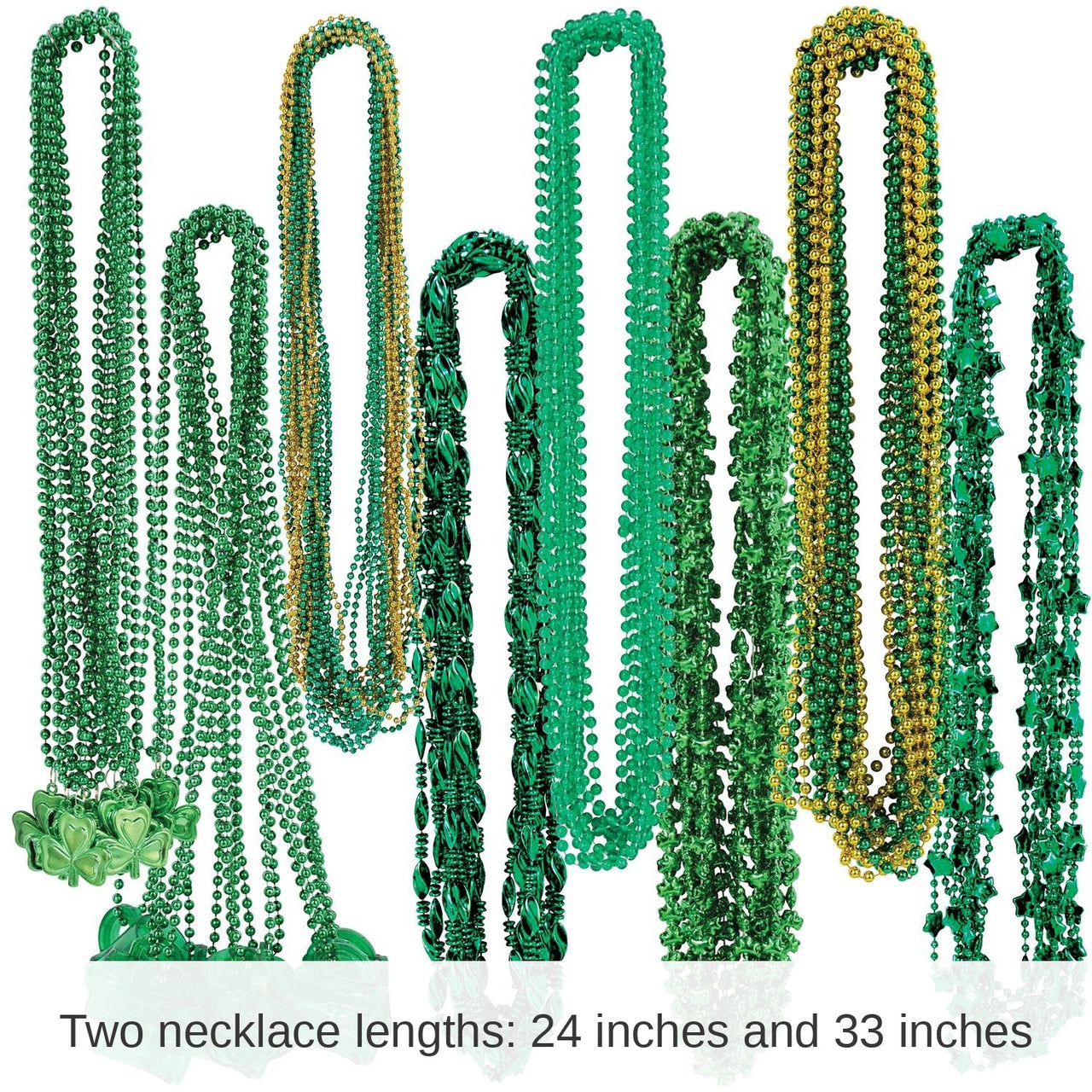 100 Pack Bulk St Patrick's Bead Assortment
