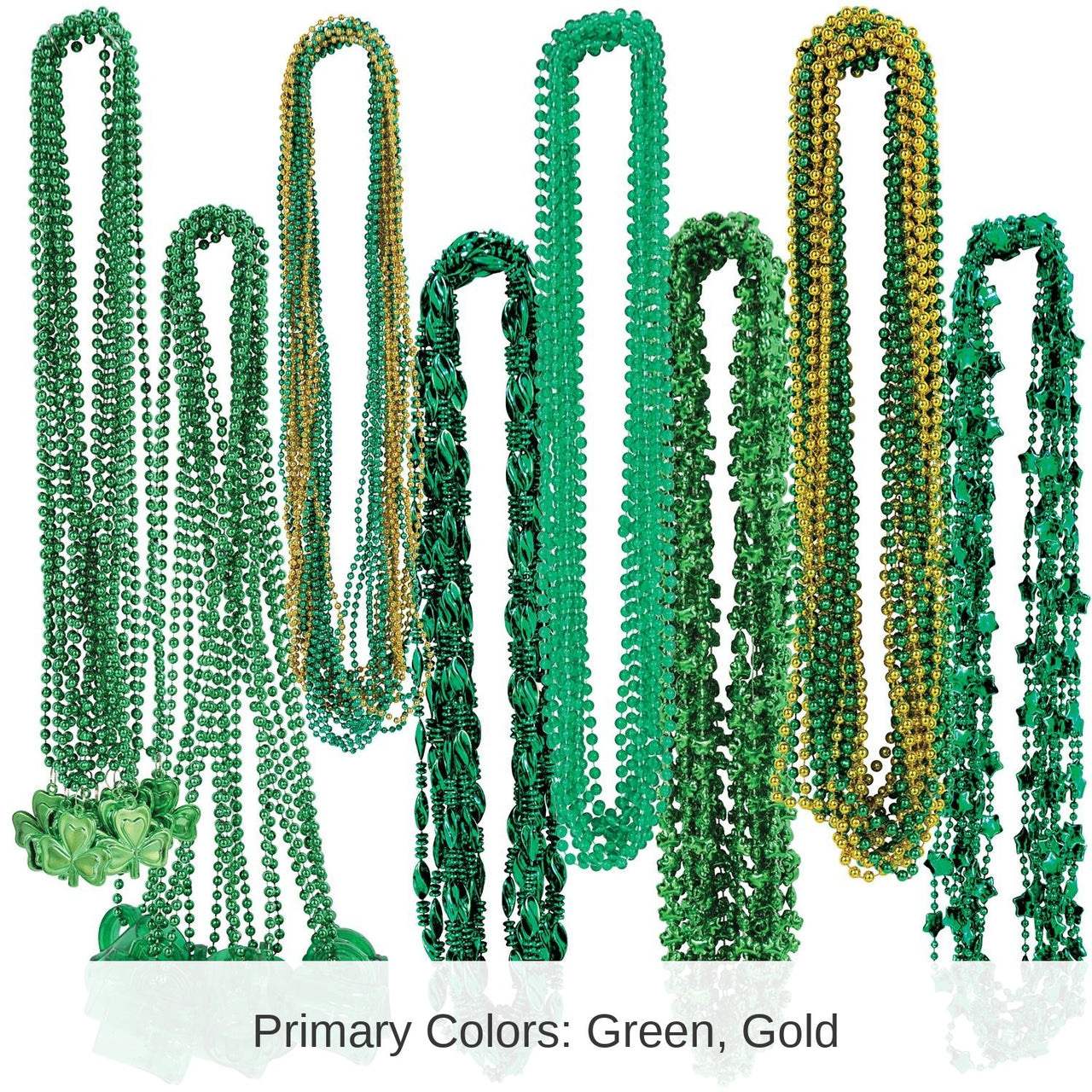 100 Pack Bulk St Patrick's Bead Assortment